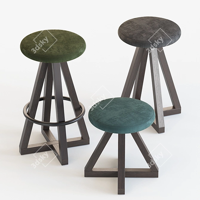 Artless X Stool: Modern Elegance 3D model image 3