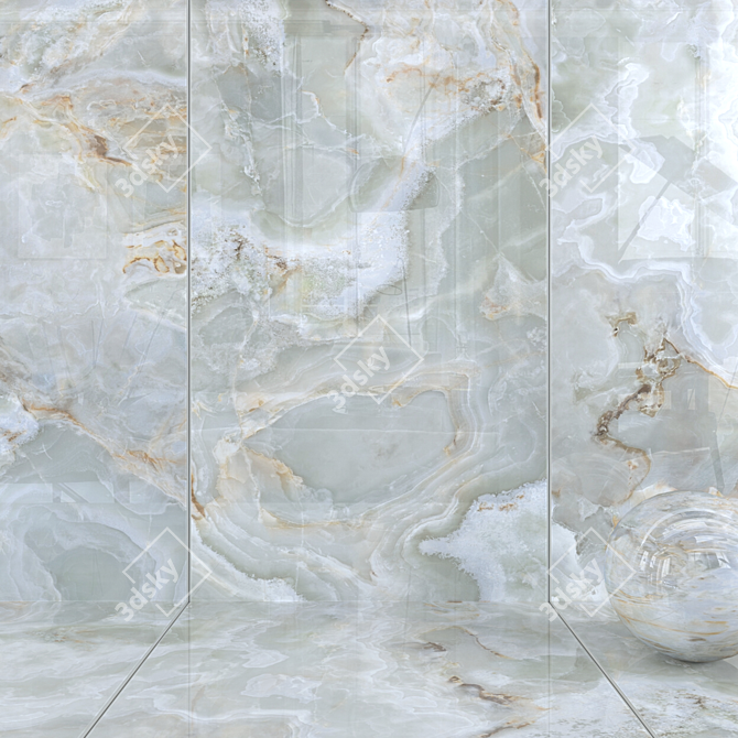 Karina Flora Wall Tiles: Multi-Texture, High-Quality Design 3D model image 1