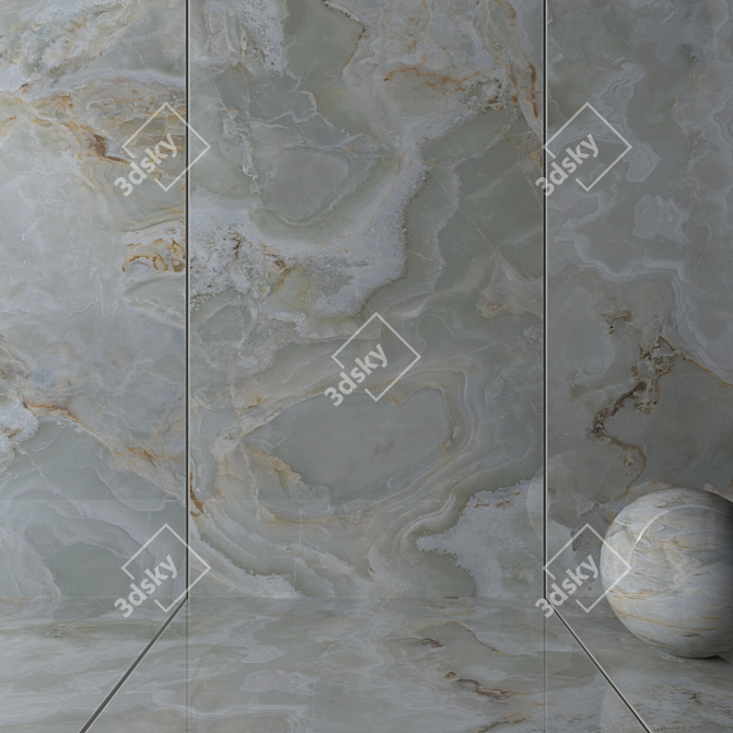 Karina Flora Wall Tiles: Multi-Texture, High-Quality Design 3D model image 2