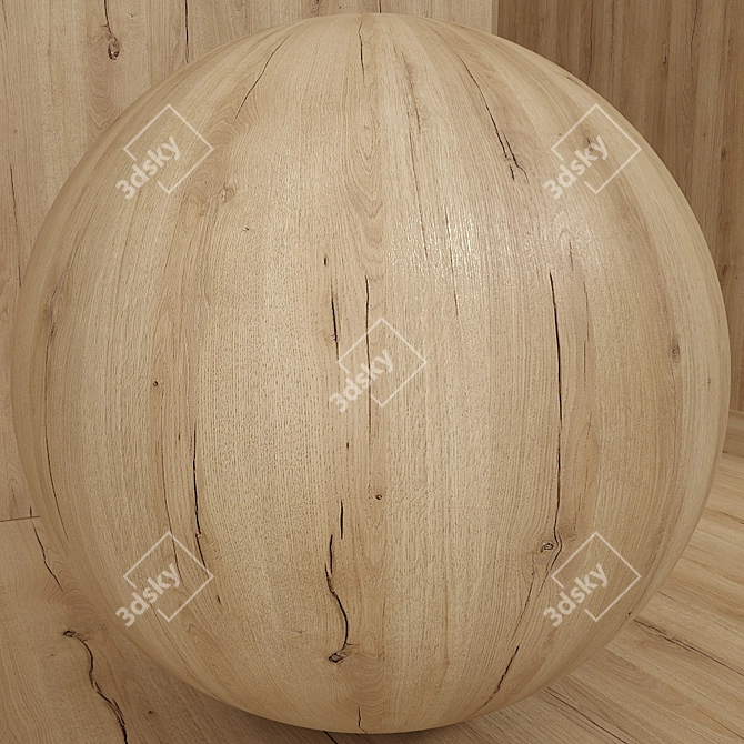 Oak Wood Seamless Box Set 3D model image 2