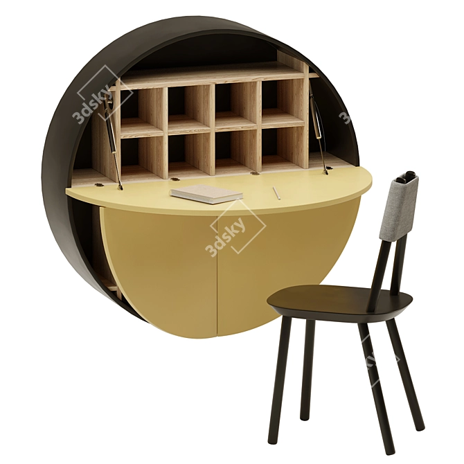 EMKO UAB Pill & Naïve: Writing Desk & Chair Set 3D model image 1