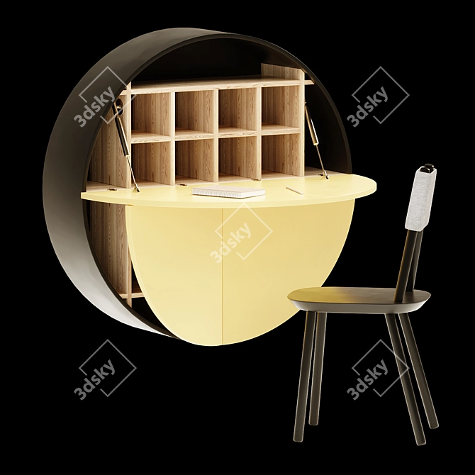 EMKO UAB Pill & Naïve: Writing Desk & Chair Set 3D model image 4