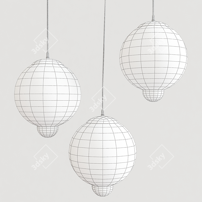 Melting Drop Pendant: Modern Elegance 3D model image 2