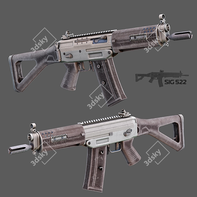 Sig522: Precise Tactical Firepower 3D model image 1