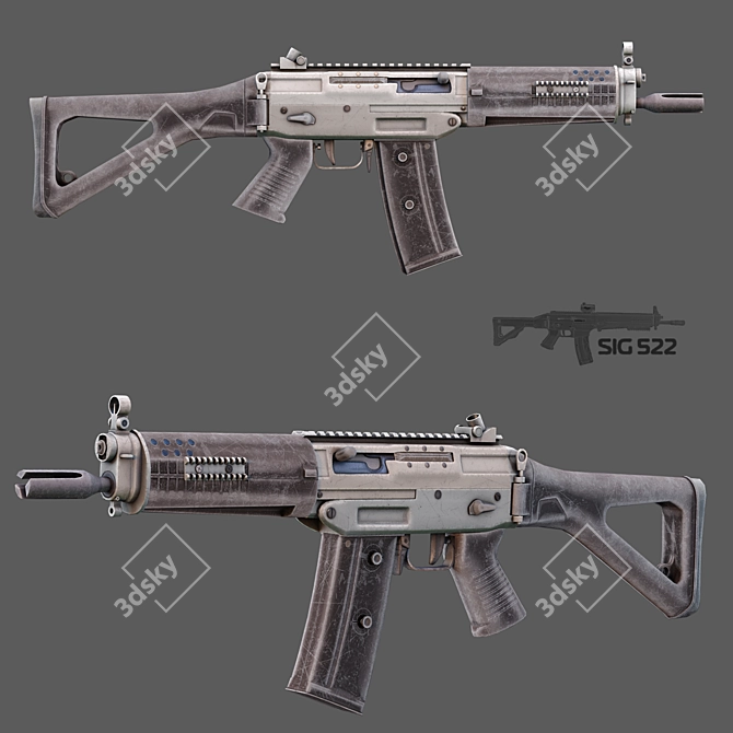 Sig522: Precise Tactical Firepower 3D model image 2