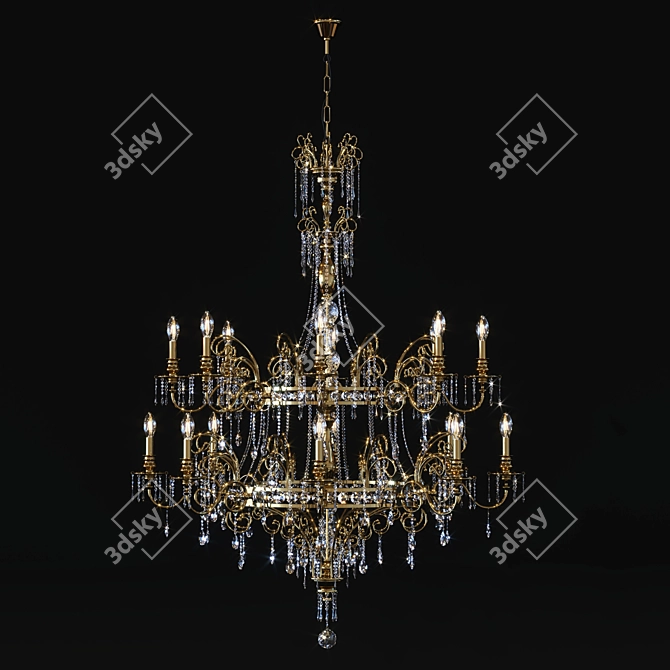 Masiero Atelier Chandelier 3D model image 1
