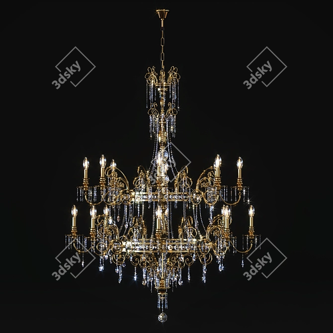 Masiero Atelier Chandelier 3D model image 2