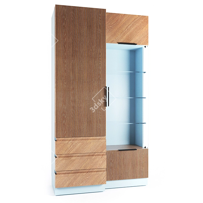 Glisse Display Cabinet: Modern, Spacious, and Elegant 3D model image 4