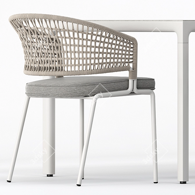 Modern ILLUM Table & CTR Armchair 3D model image 3