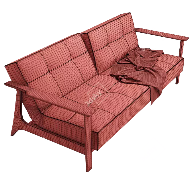 Versatile Splitback Frej Sofa 3D model image 5