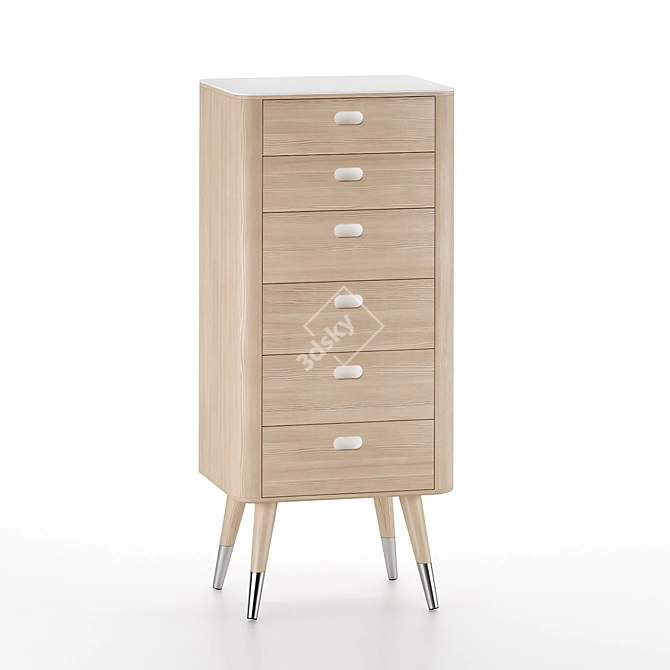 Naver AK 2420: Walnut & Ash Chest 3D model image 2