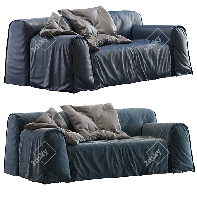 Modern Designer Sofa by Paola Navone 3D model image 1