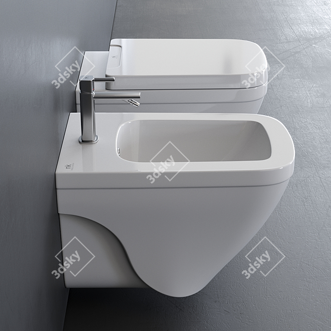 Noken NK Concept Wall-Hung WC & Bidet 3D model image 2