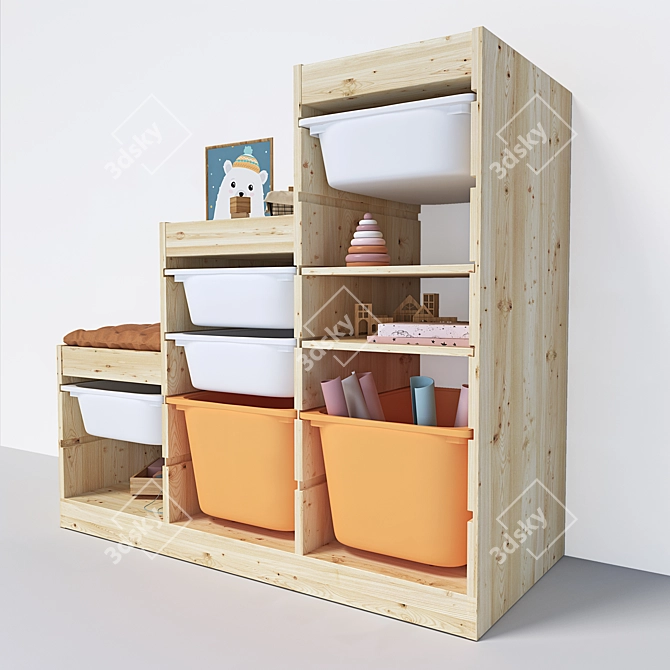 Playful Storage Solution for Toys 3D model image 2