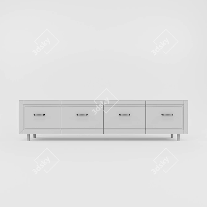 Modern Classic Dresser: Shale Green 3D model image 3