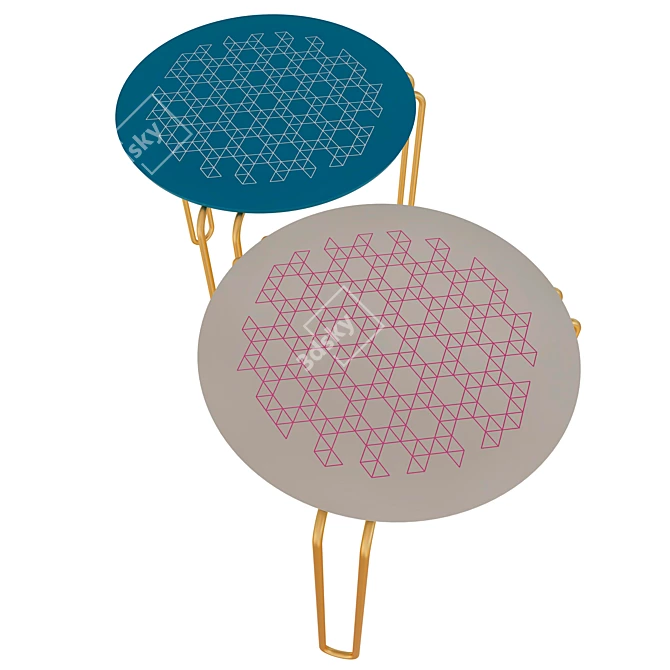 Kaleidoscope Pattern Table 3D model image 2