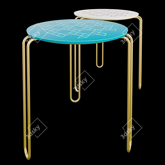 Kaleidoscope Pattern Table 3D model image 4