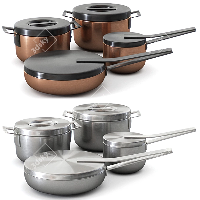 Sleek Serax Pietboon Cookware 3D model image 1