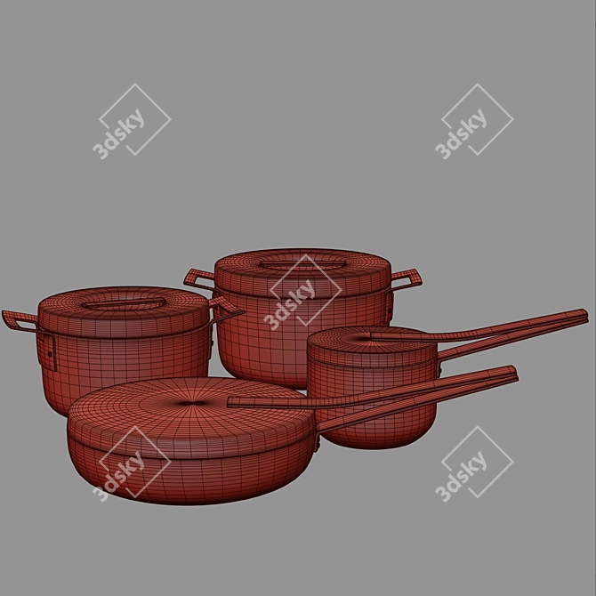 Sleek Serax Pietboon Cookware 3D model image 2