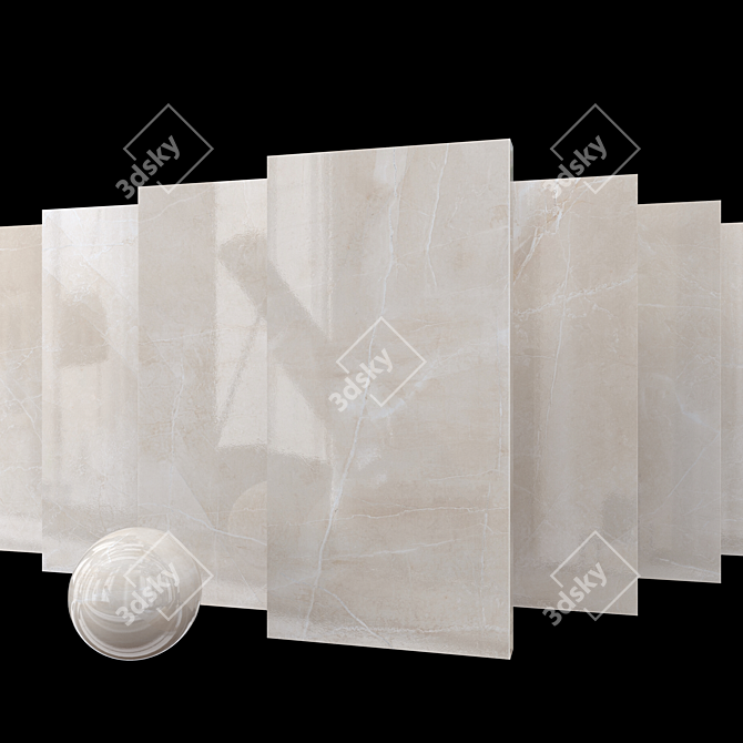 Lucca Ivory Marble Set: High-Definition Textures 3D model image 1
