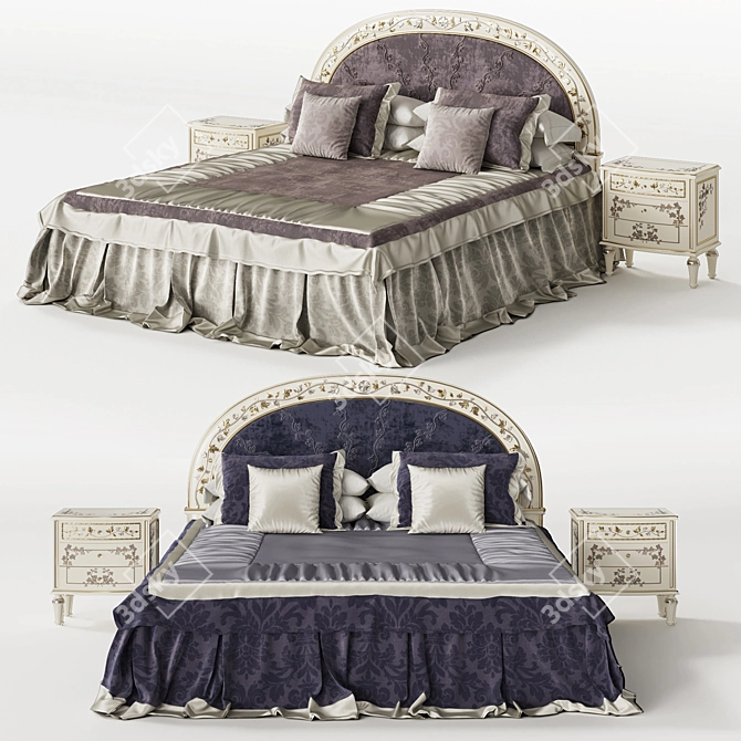 Title: Edera Meroni Bed Set 3D model image 1