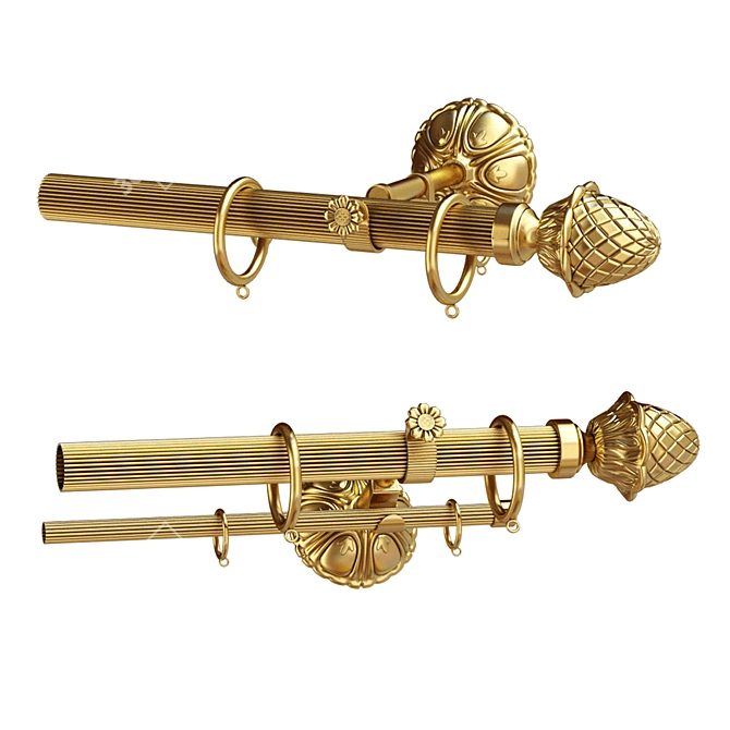 Timeless Elegance: Classic Curtain Rod 3D model image 1