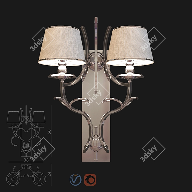 Elegant Thalita Sconce: Stunning Design 3D model image 3