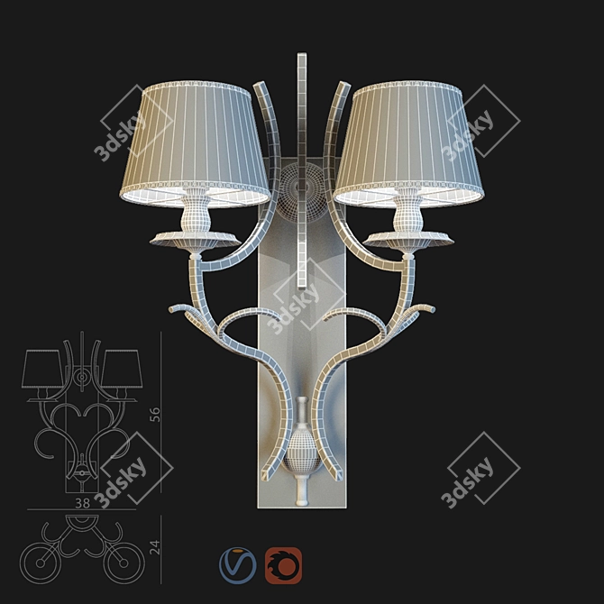 Elegant Thalita Sconce: Stunning Design 3D model image 4