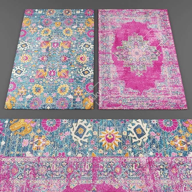 Luxurious Nourison Rugs Collection 3D model image 1