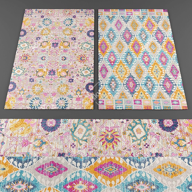 Luxurious Nourison Rugs Collection 3D model image 3