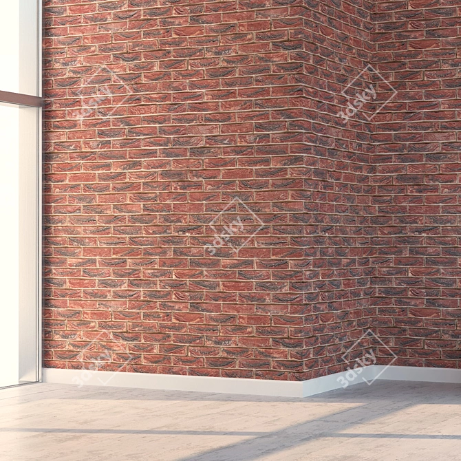 Seamless High Detail Brick 3D model image 5