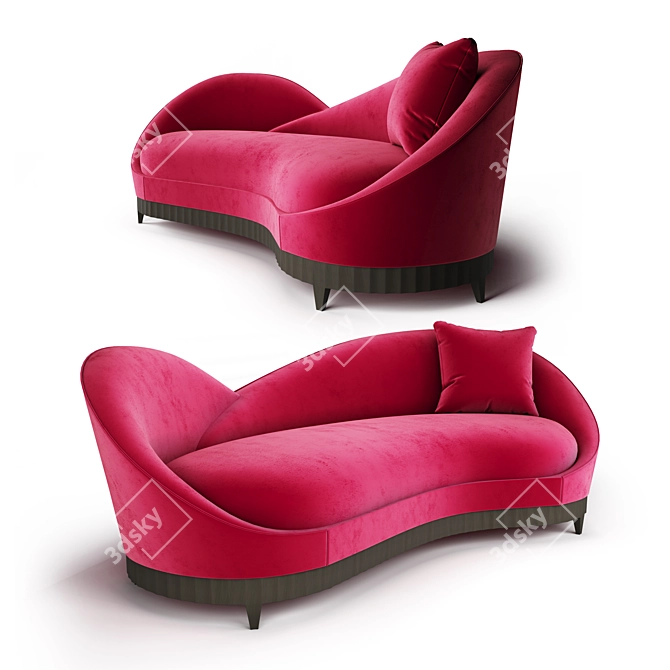 Elegant Courbe Sofa by Christopher Guy 3D model image 1