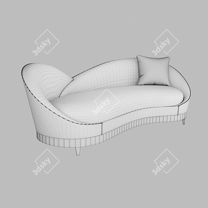 Elegant Courbe Sofa by Christopher Guy 3D model image 3