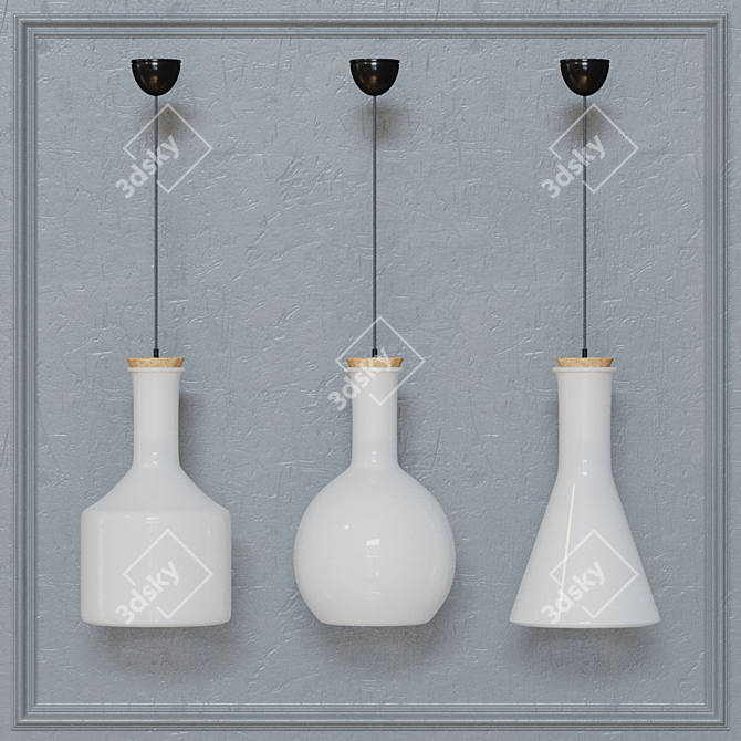 Labware Trio Chandeliers 3D model image 3