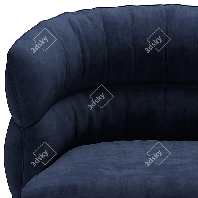 Stylish Natuzzi Couture Sofa 3D model image 2