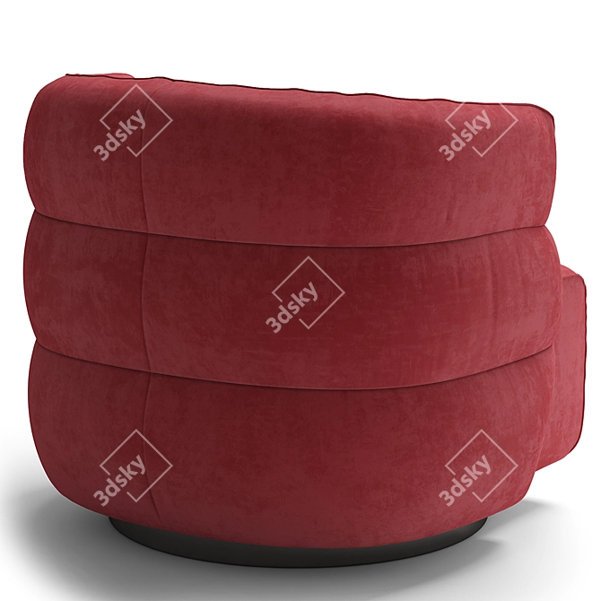 Stylish Natuzzi Couture Sofa 3D model image 4