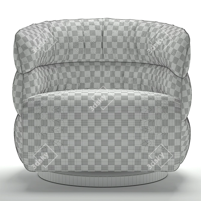 Stylish Natuzzi Couture Sofa 3D model image 5