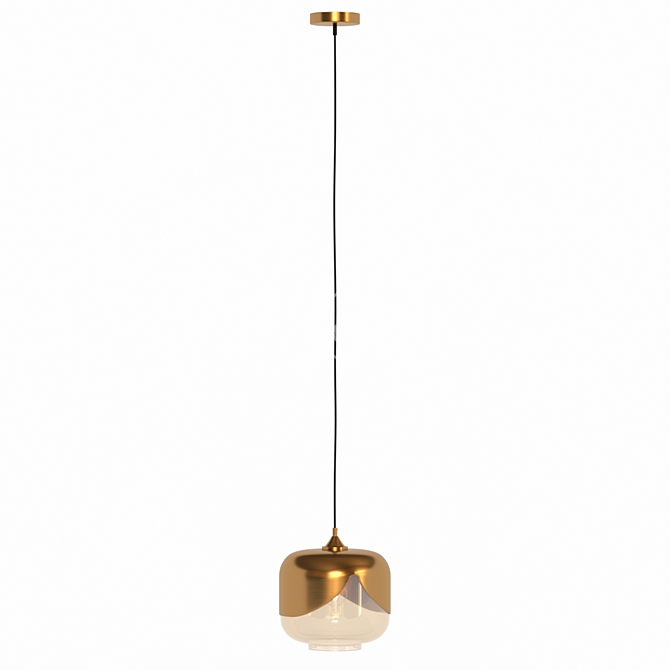 Golden Goblet Hanging Lamp: Elegant Illumination 3D model image 2