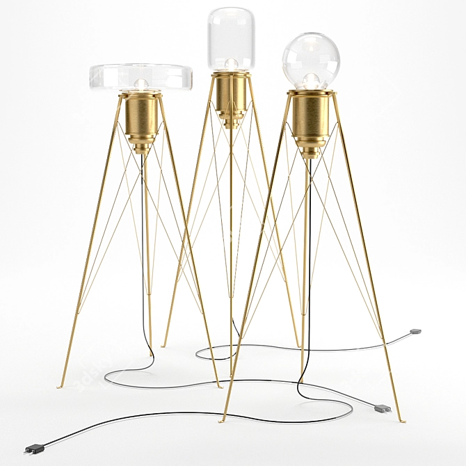 Modern Floor Lamp Set 3D model image 2