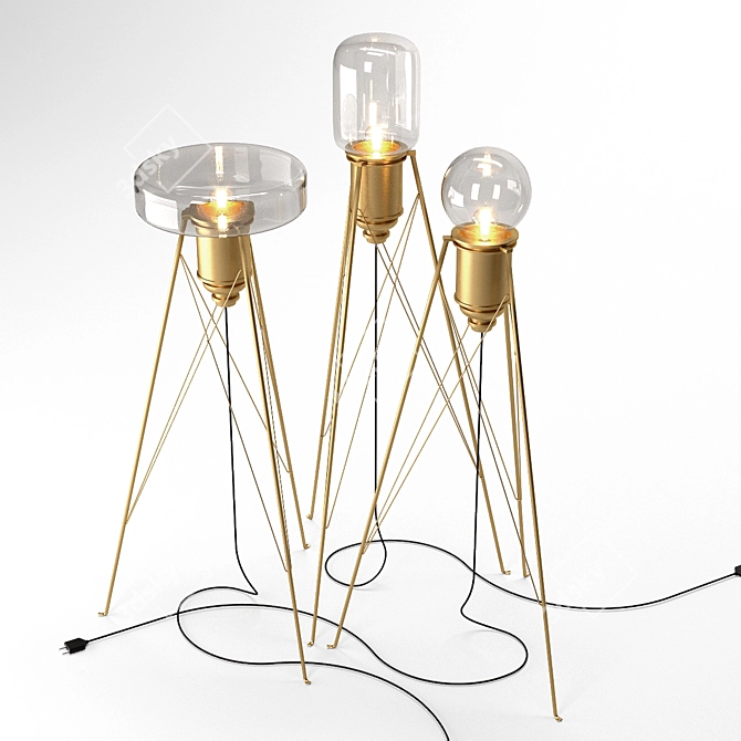 Modern Floor Lamp Set 3D model image 1