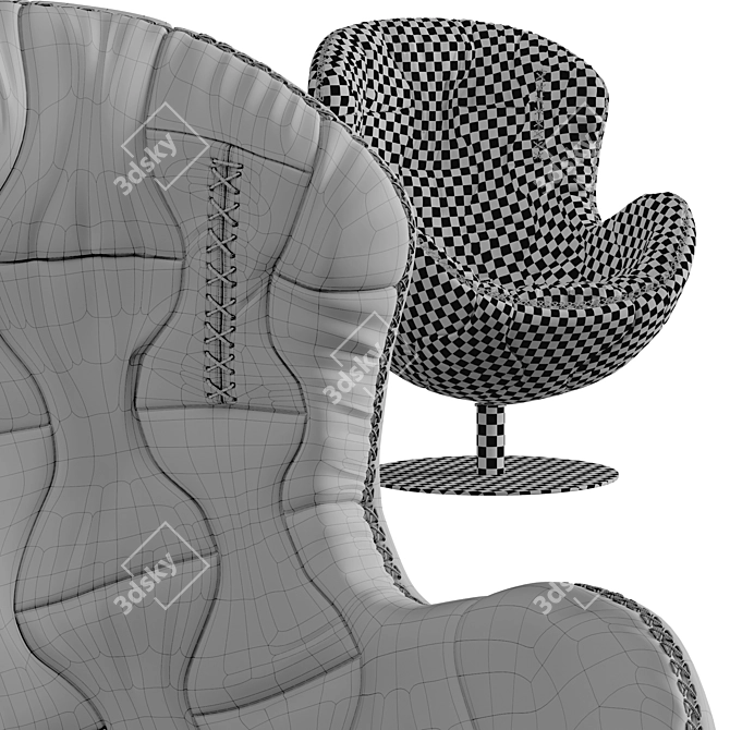 Tribeca Pele Armchair: Handcrafted Tuscan Leather Luxury 3D model image 5