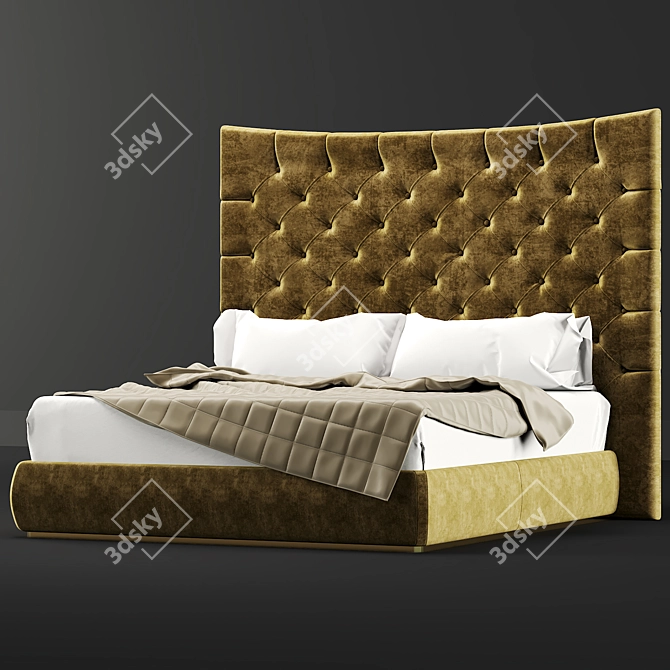 Classic Comfort Bed 3D model image 2