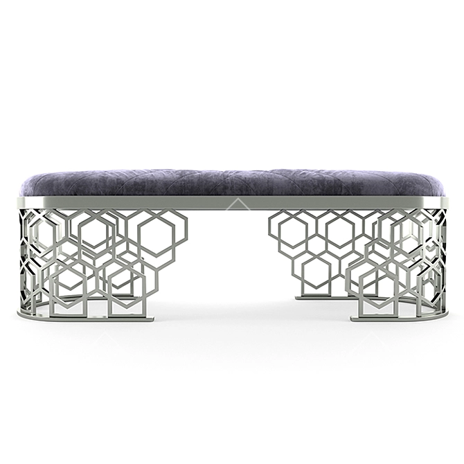 Sleek Amanda Longhi Bench 3D model image 4