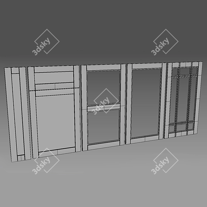 PBR-Ready Kitchen Facade 3D model image 2