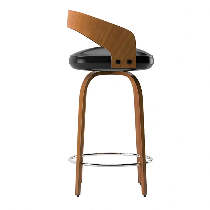 Ergonomic Metal Bar Stool 3D model image 8