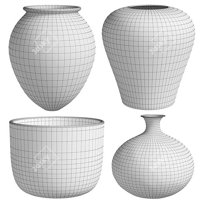 Modern Vases Set for V-Ray and Corona 3D model image 5