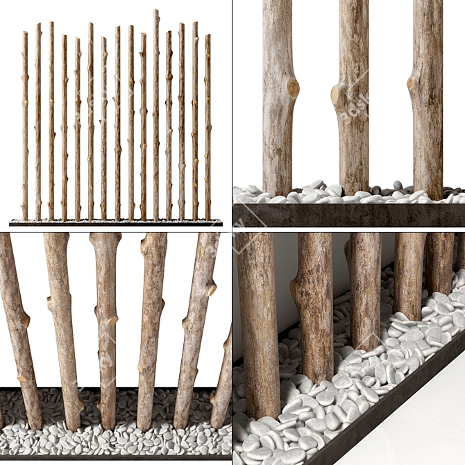 Decorative Branch Fundament - Thick Texture 3D model image 1