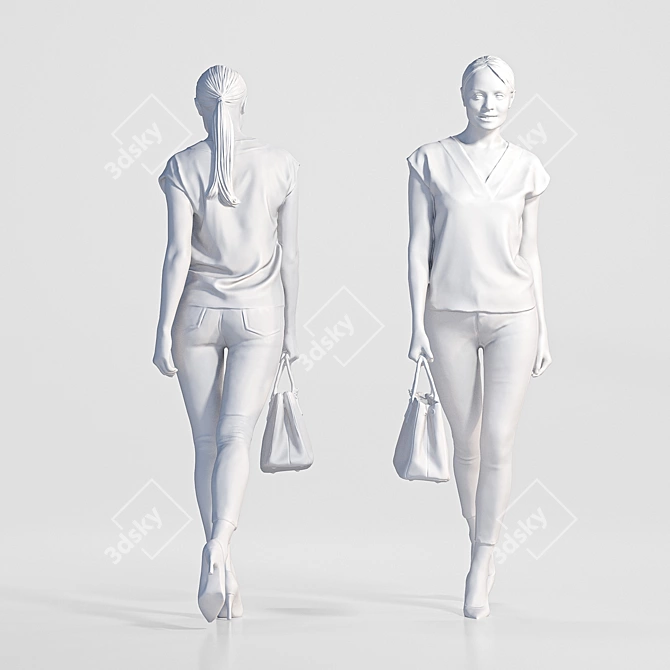 Elegantly Detailed Elena 3D Character 3D model image 3