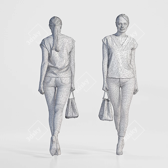 Elegantly Detailed Elena 3D Character 3D model image 4