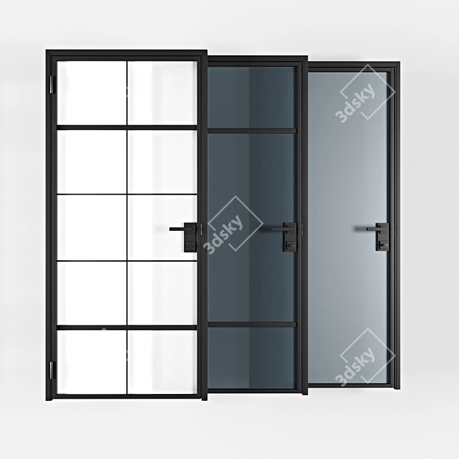 Title: Sleek Swing Doors by Ginterio 3D model image 1